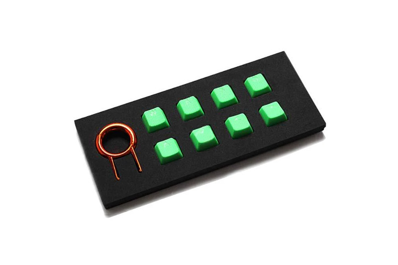 Tai-Hao 8 Key ABS Rubber Keycaps - Neon Green - أكسسوار لوحة مفاتيح